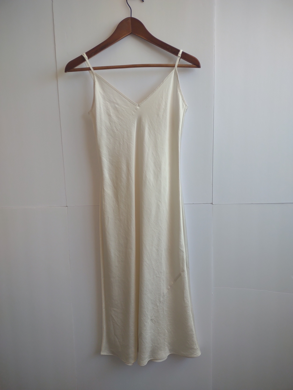 Wilfred Ivory Slip Dress with Thin Straps